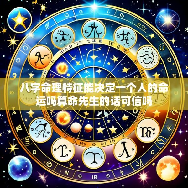八字命理特征能决定一个人的命运吗算命先生的话可信吗