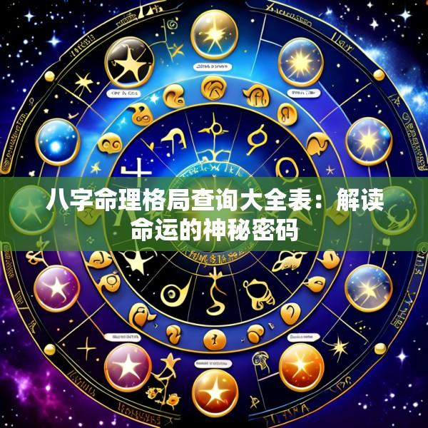 八字命理格局查询大全表：解读命运的神秘密码