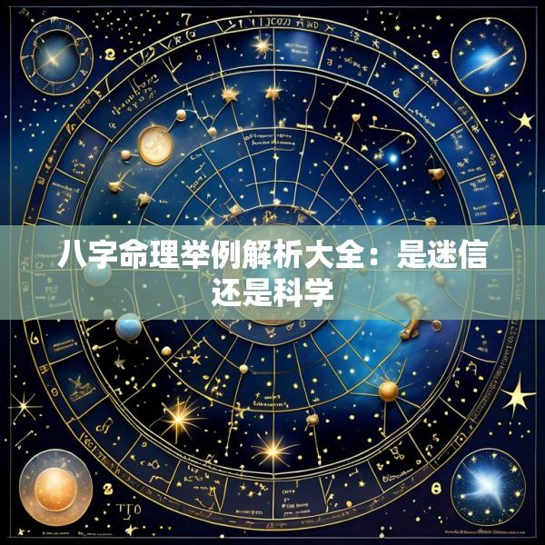 八字命理举例解析大全：是迷信还是科学