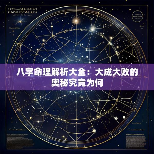 八字命理解析大全：大成大败的奥秘究竟为何
