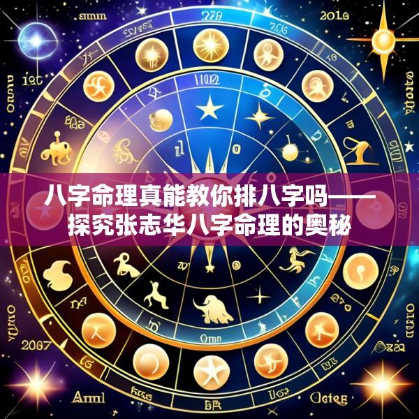 八字命理真能教你排八字吗——探究张志华八字命理的奥秘