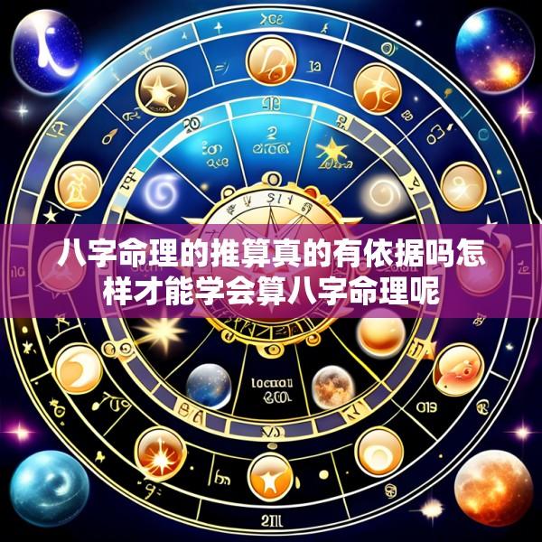 八字命理的推算真的有依据吗怎样才能学会算八字命理呢