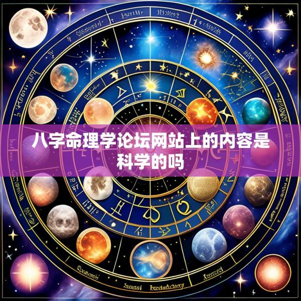 八字命理学论坛网站上的内容是科学的吗