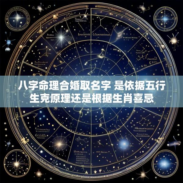 八字命理合婚取名字 是依据五行生克原理还是根据生肖喜忌