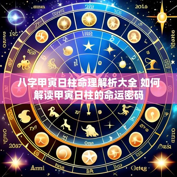 八字甲寅日柱命理解析大全 如何解读甲寅日柱的命运密码