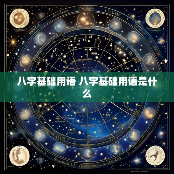 八字基础用语 八字基础用语是什么