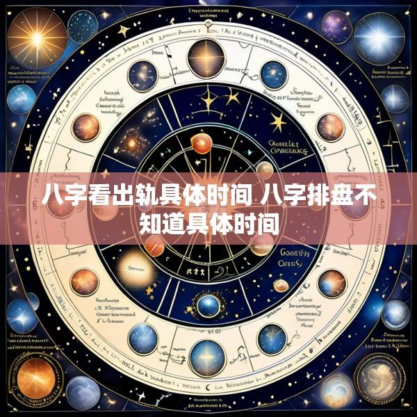八字看出轨具体时间 八字排盘不知道具体时间
