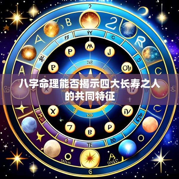 八字命理能否揭示四大长寿之人的共同特征