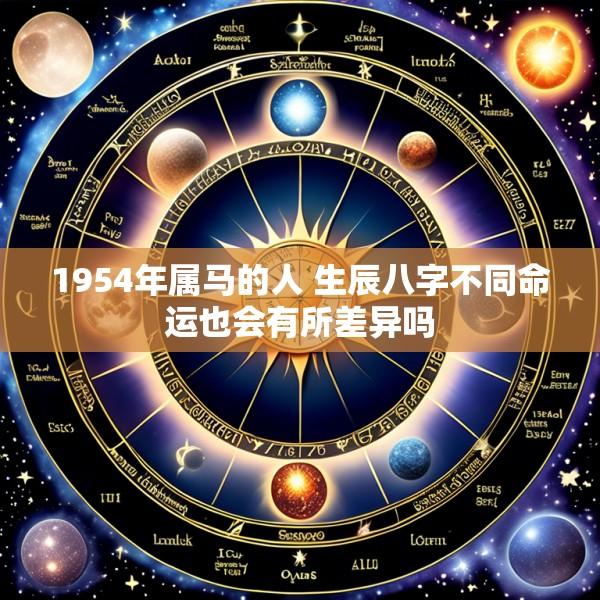 1954年属马的人 生辰八字不同命运也会有所差异吗