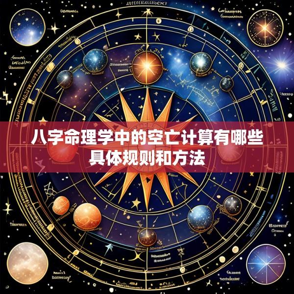 八字命理学中的空亡计算有哪些具体规则和方法