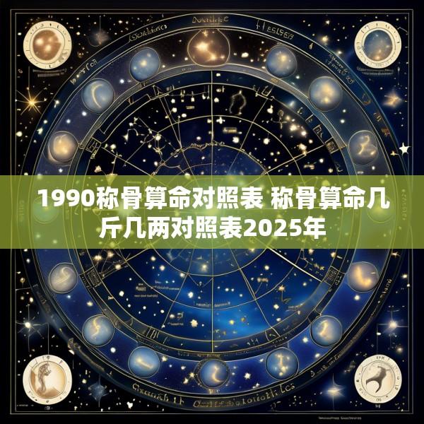 1990称骨算命对照表 称骨算命几斤几两对照表2025年