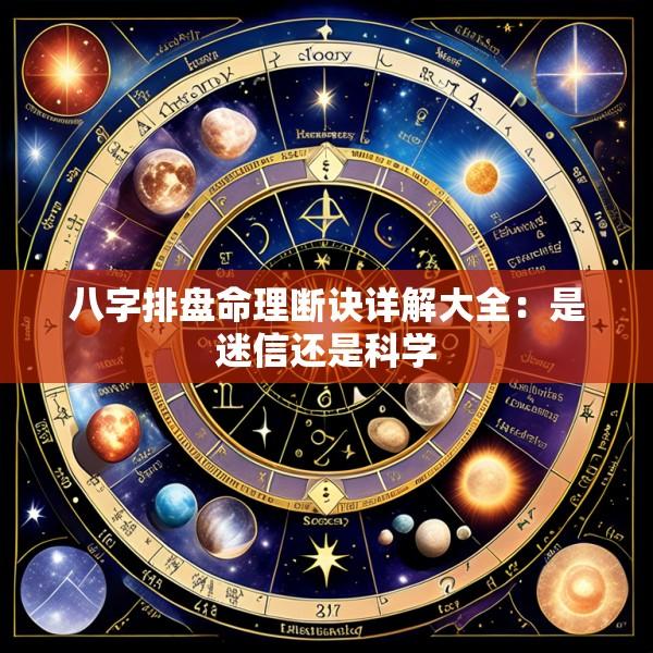 八字排盘命理断诀详解大全：是迷信还是科学