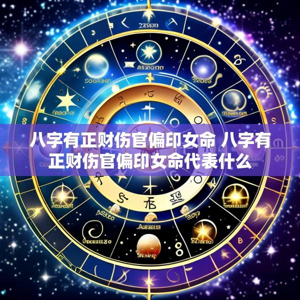 八字有正财伤官偏印女命 八字有正财伤官偏印女命代表什么