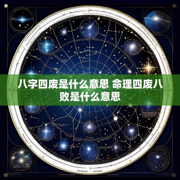 八字四废是什么意思 命理四废八败是什么意思