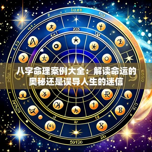 八字命理案例大全：解读命运的奥秘还是误导人生的迷信