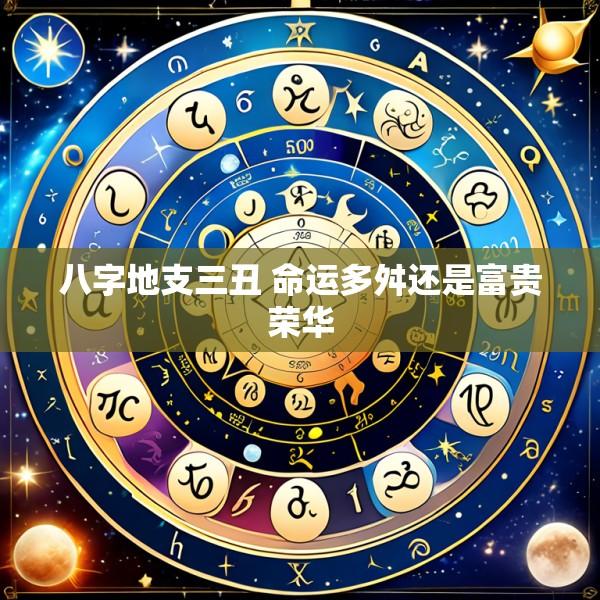 八字地支三丑 命运多舛还是富贵荣华