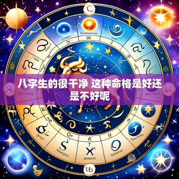 八字生的很干净 这种命格是好还是不好呢