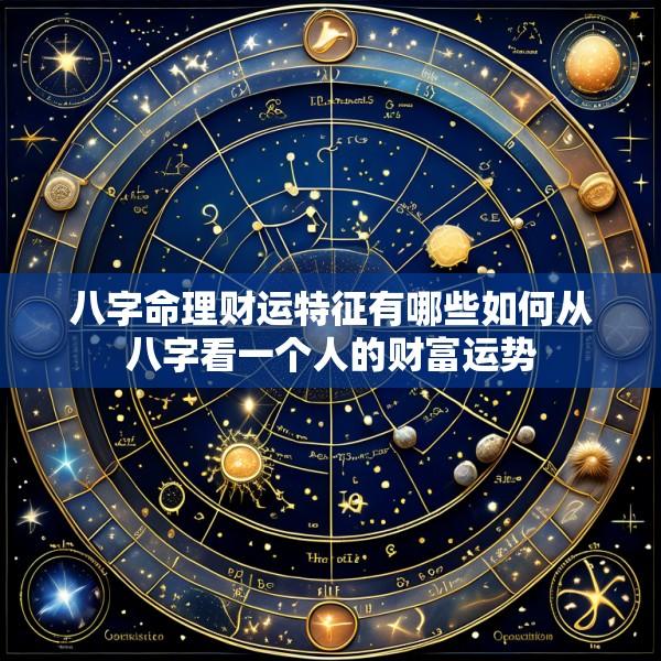 八字命理财运特征有哪些如何从八字看一个人的财富运势