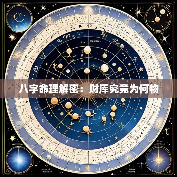 八字命理解密：财库究竟为何物