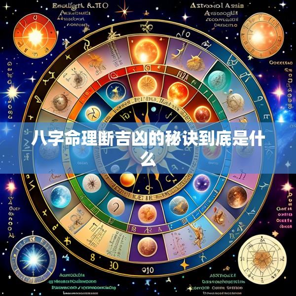 八字命理断吉凶的秘诀到底是什么