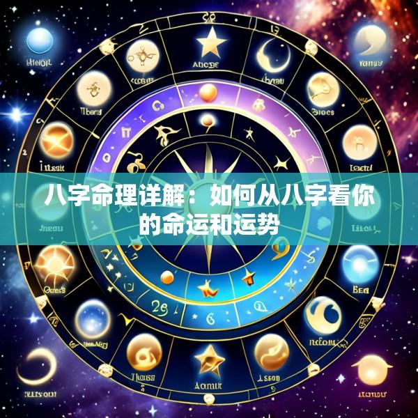 八字命理详解：如何从八字看你的命运和运势