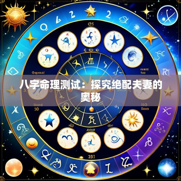 八字命理测试：探究绝配夫妻的奥秘