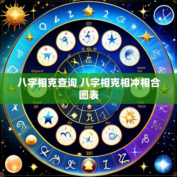 八字相克查询 八字相克相冲相合图表