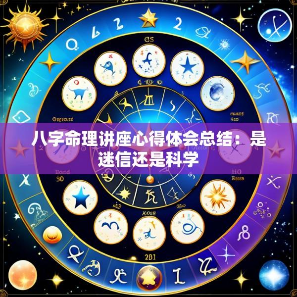 八字命理讲座心得体会总结：是迷信还是科学