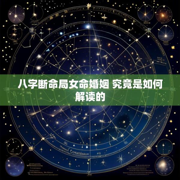 八字断命局女命婚姻 究竟是如何解读的