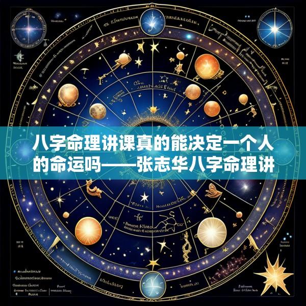 八字命理讲课真的能决定一个人的命运吗——张志华八字命理讲课疑问