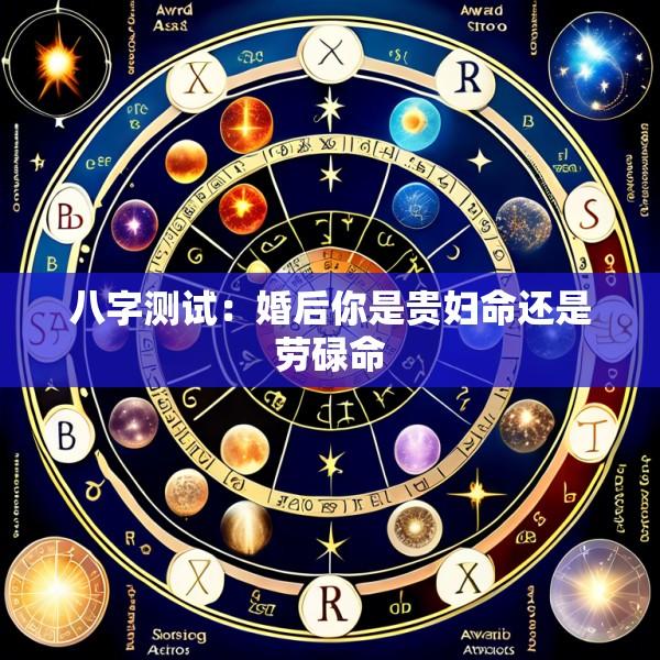 八字测试：婚后你是贵妇命还是劳碌命