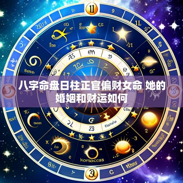 八字命盘日柱正官偏财女命 她的婚姻和财运如何