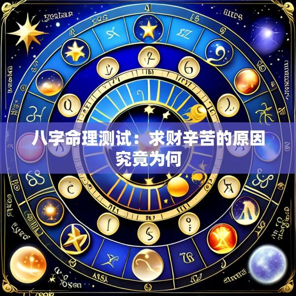 八字命理测试：求财辛苦的原因究竟为何