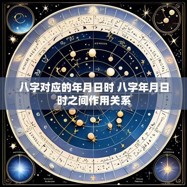 八字对应的年月日时 八字年月日时之间作用关系