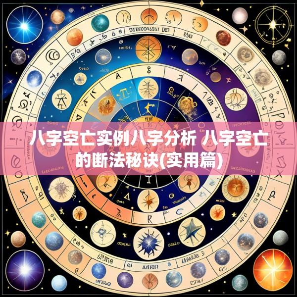 八字空亡实例八字分析 八字空亡的断法秘诀(实用篇)