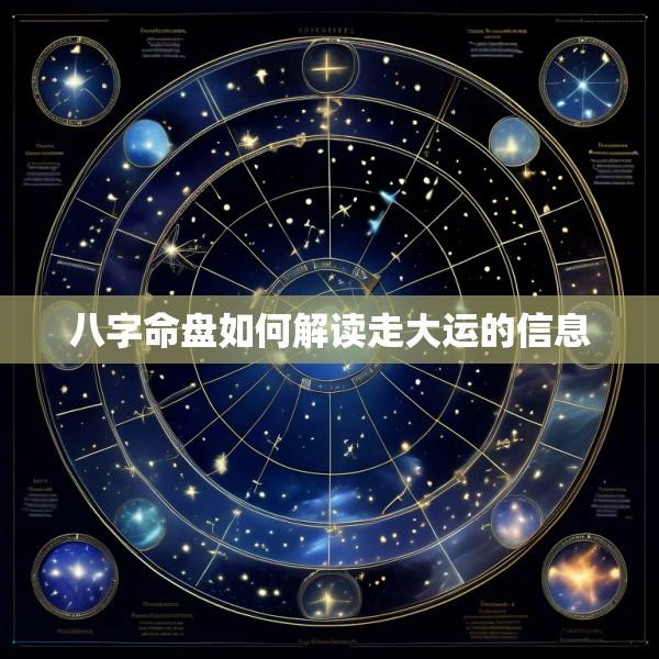 八字命盘如何解读走大运的信息