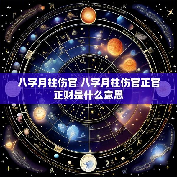 八字月柱伤官 八字月柱伤官正官正财是什么意思