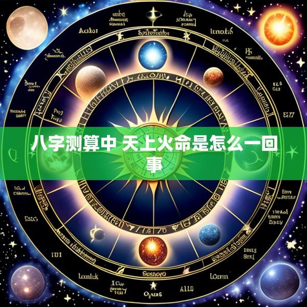 八字测算中 天上火命是怎么一回事