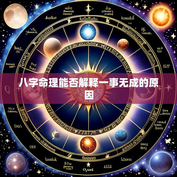 八字命理能否解释一事无成的原因