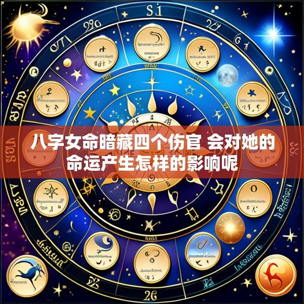 八字女命暗藏四个伤官 会对她的命运产生怎样的影响呢