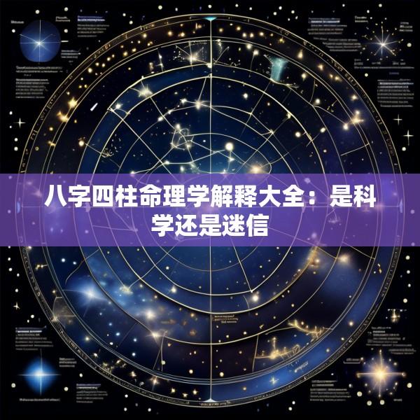 八字四柱命理学解释大全：是科学还是迷信