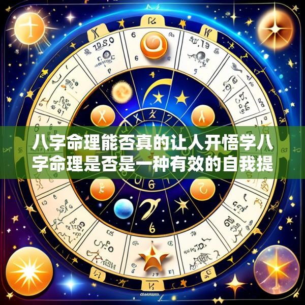 八字命理能否真的让人开悟学八字命理是否是一种有效的自我提升方式