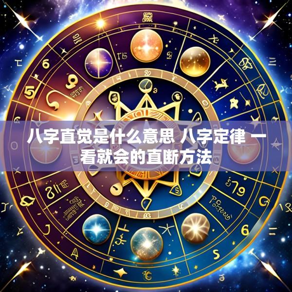 八字直觉是什么意思 八字定律 一看就会的直断方法
