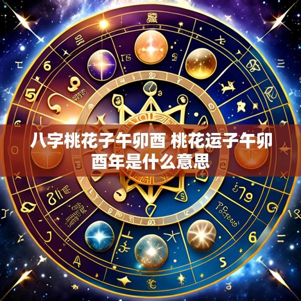 八字桃花子午卯酉 桃花运子午卯酉年是什么意思