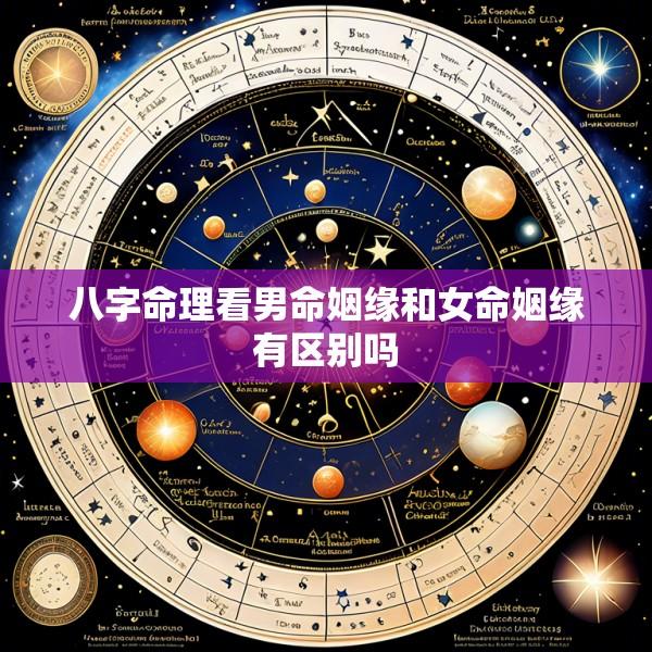 八字命理看男命姻缘和女命姻缘有区别吗