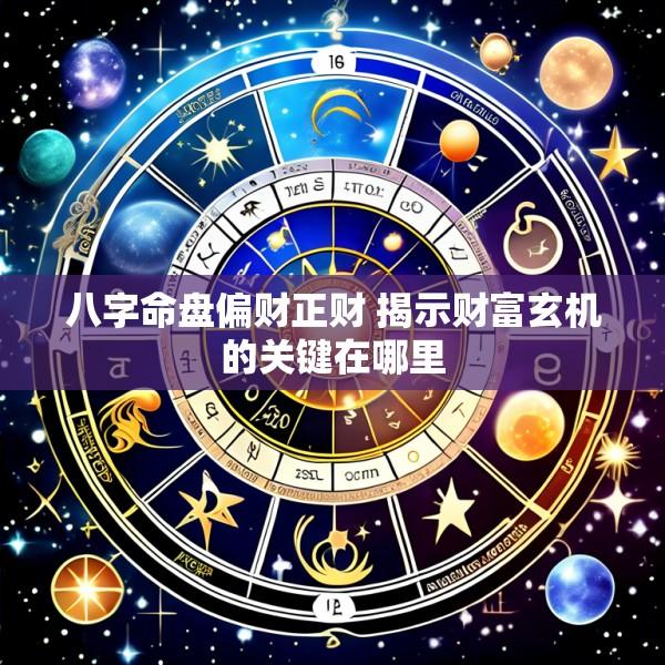 八字命盘偏财正财 揭示财富玄机的关键在哪里
