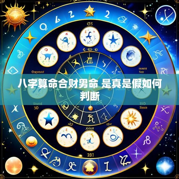 八字算命合财男命 是真是假如何判断