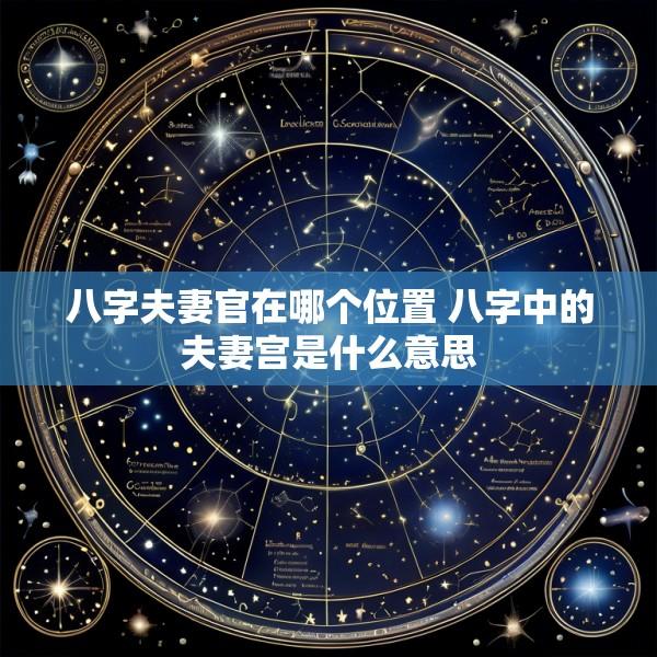 八字夫妻官在哪个位置 八字中的夫妻宫是什么意思
