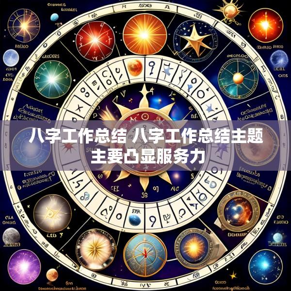 八字工作总结 八字工作总结主题 主要凸显服务力