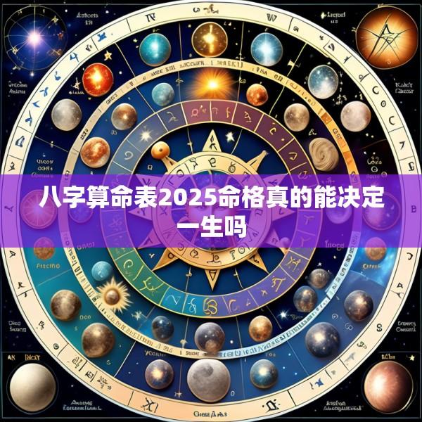 八字算命表2025命格真的能决定一生吗